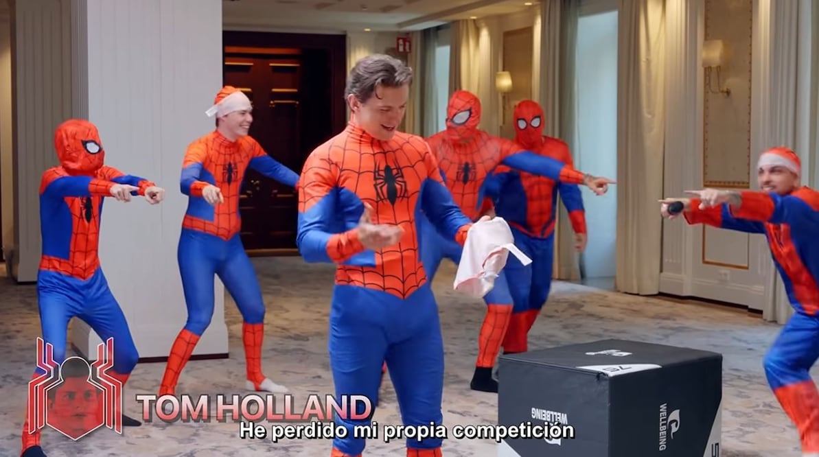 Los streamers recrearon el famoso meme al descubrir a Tom Holland en el concurso. Foto: Captura de Pantalla