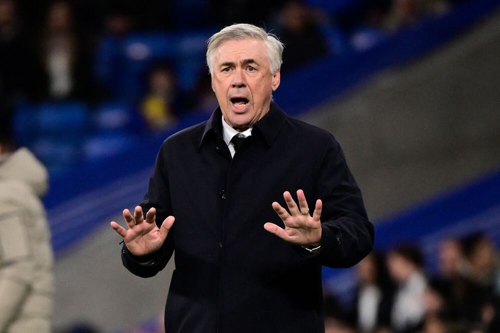 Carlo Ancelotti en partido con el Real Madrid - Foto: AFP