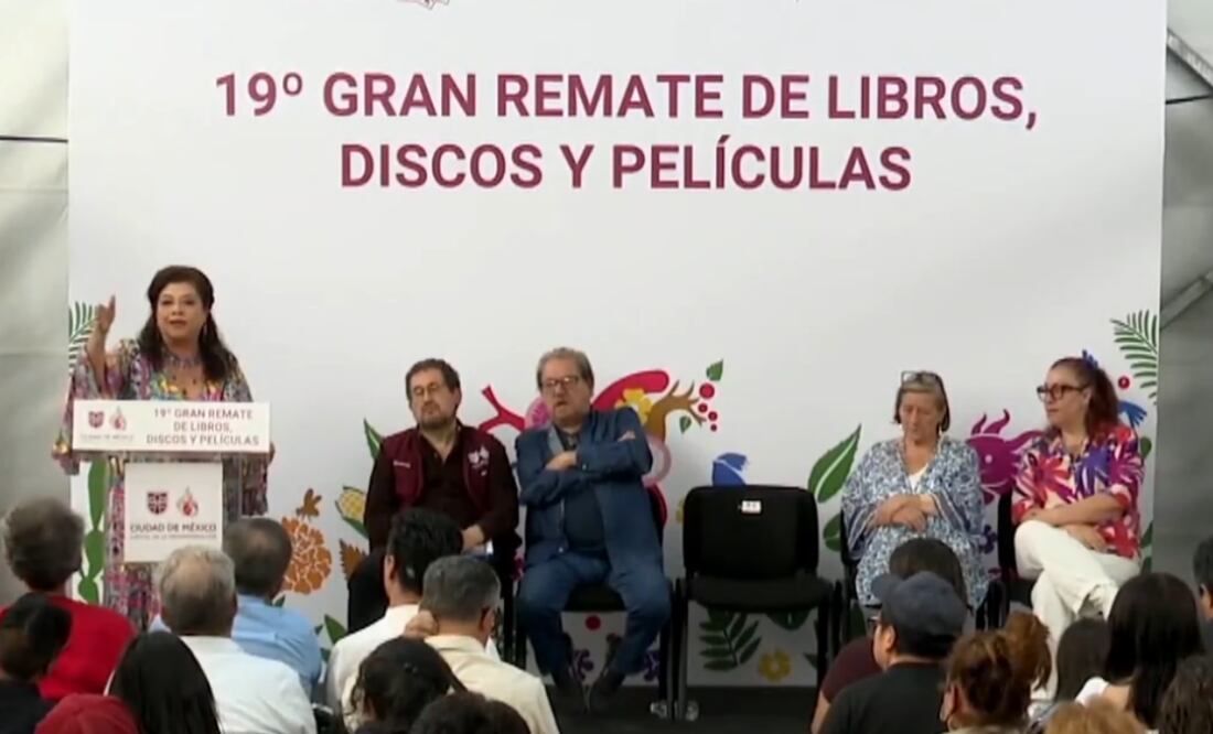 Brugada inaugura 19° Gran Remate de libros (16/04/2025). Foto: Captura de pantalla