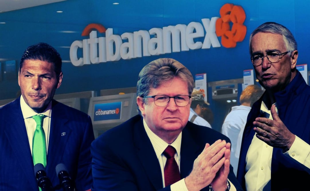 En 2023, varios empresarios como Germán Larrea, Ricardo Salinas Pliego y Carlos Hank González, manifestaron su interés por la venta de Banamex. Foto: Especial