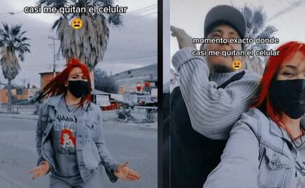 ¡Se salvó! Joven graba TikTok en la calle e intentan robarle su celular    