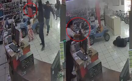 Niños y mujeres quedan en medio de balacera durante asalto a casa de empeño en Puebla