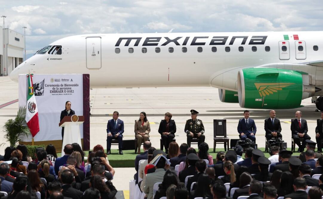 Arribo del primer avión Embraer E195-E2 de Mexicana en Santa Lucía, Estado de México. Foto: Carlos Mejía/ EL UNIVERSAL