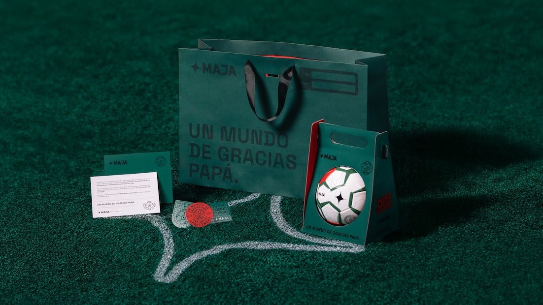 MAJA Sportswear contagia a papá con la fiebre mundialista. Foto: Cortesía Maja Sportswear