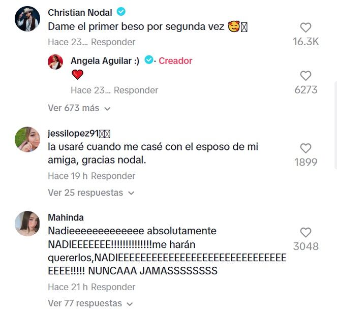 Ángela Aguilar comparte mensaje romántico con Nodal en medio de las críticas de los usuarios en TikTok.