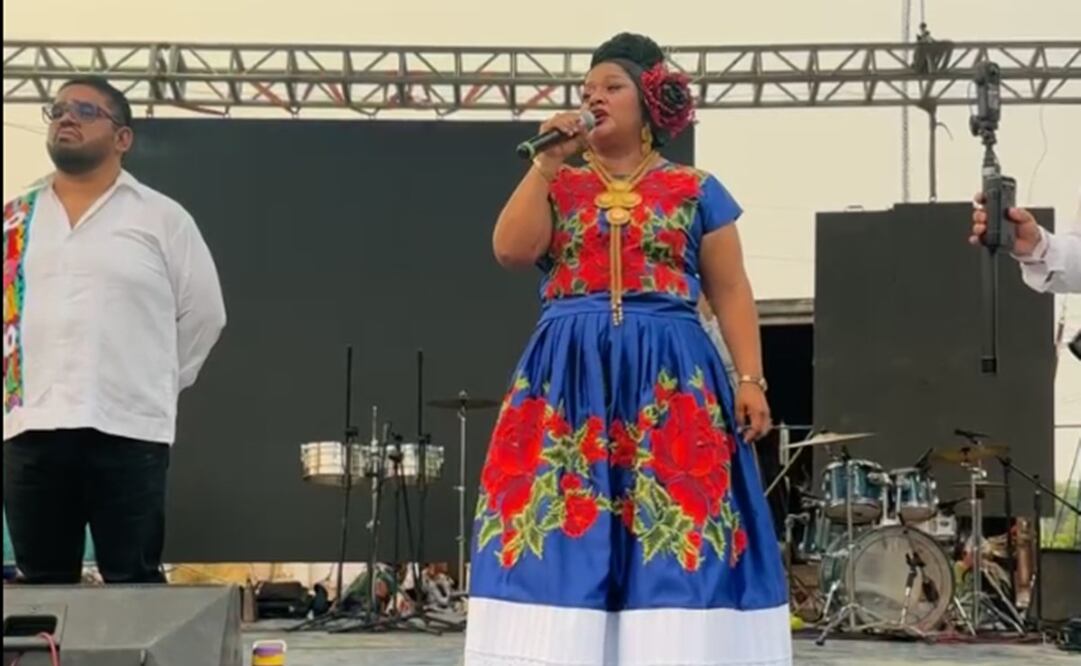 Una persona integrante de un grupo musical fue herido a balazos en el cierre de campaña de la candidata morenista. Foto: captura de pantalla