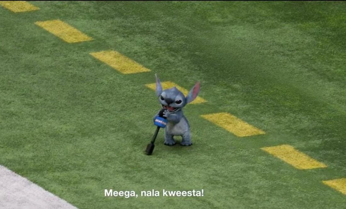 Stitch invadió la cancha en el Super Bowl LIX - Foto: Captura de pantalla