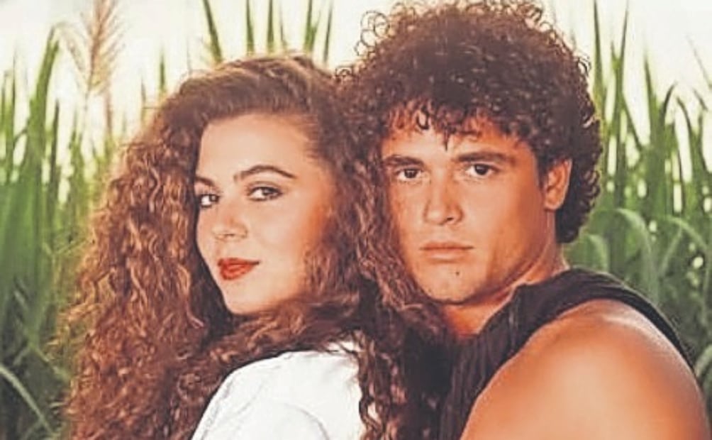 Con Carlos Vives en Gallito Ramírez. Se casaron pero no funcionó. Foto: Cortesía/@TELENOVELASYFAMOSOS