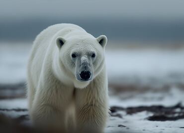 La población de osos polares en la bahía de Hudson, Canadá, disminuye casi a la mitad