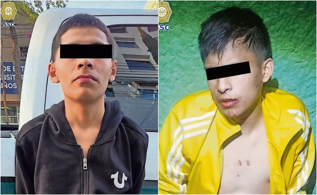 Elementos de seguridad detienen a dos jóvenes, de 21 y 19 años, en la colonia Morelos, les hallaron un arma de fuego corta. Foto: Especial