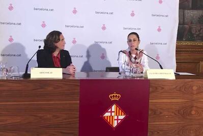 Se reúne Sheinbaum con alcaldesa de Barcelona