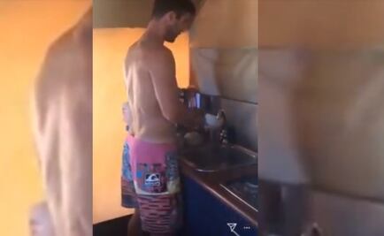 Chris Hemsworth lava los trastes y enloquece las redes