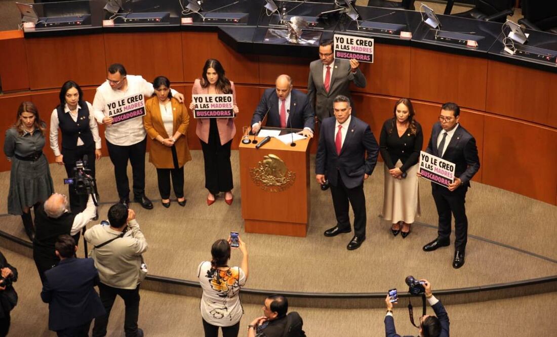 La sesión ordinaria del Senado de la República concluyó sin quorum ante el vacío de Morena cuando la oposición debatía el caso Teuchitlán. Foto: Especial