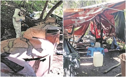 Armada halla explosivos en laboratorio en cueva