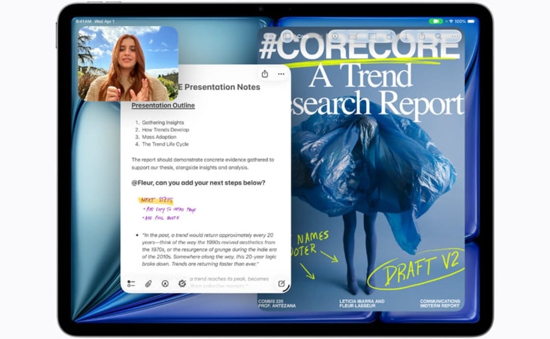 Llega iPad Air con procesador M4: ¿cuánto costará? Imagen: Apple