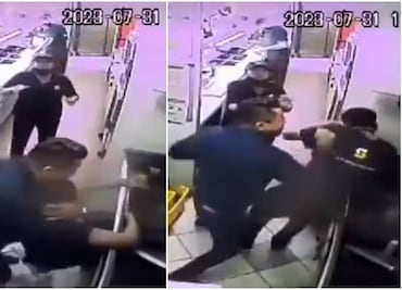 VIDEO: Hombre propina salvaje golpiza a joven en Subway en SLP