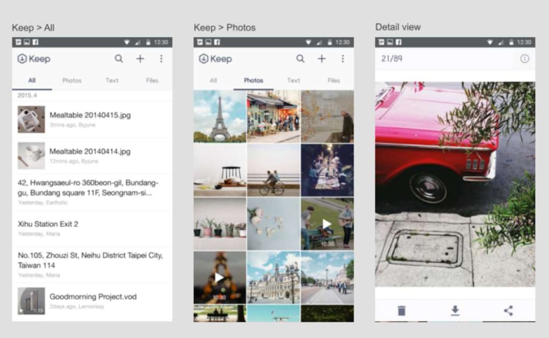 Para guardar el contenido deseado, el usuario debe mantener presionado el mensaje o imagen que recibió en LINE y después seleccionar “Keep”