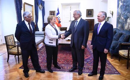 Michelle Bachelet recibe a Andrés Manuel López Obrador 