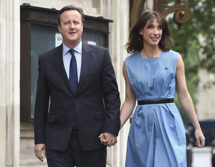 David Cameron y su esposa Foto: EFE