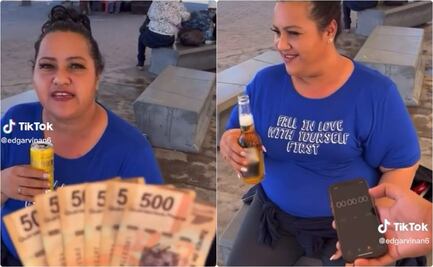 Doña Chela: la mujer que rompe récord en Internet por beber cerveza en 7 segundos