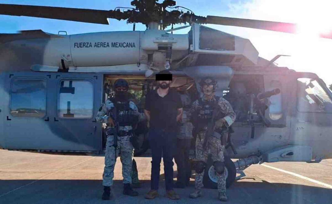 Detención de Juan Carlos Félix, “El Chavo Félix”, yerno de Ismael “El Mayo" Zambada en Culiacán, Sinaloa (22/01/2025). Foto: Especial