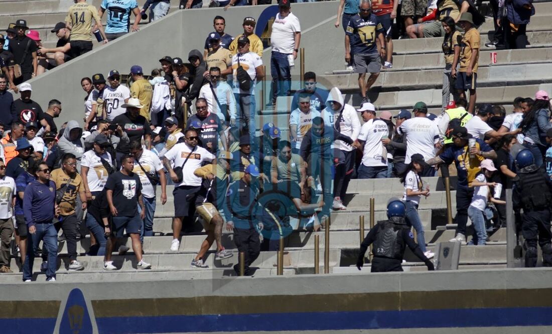 Pelea de la Rebel en CU - FOTO: CARLOS MEJÍA - EL UNIVERSAL