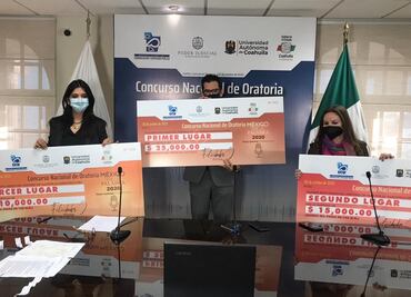 Fake News, educación y empleo, temas de ganadores del Concurso Nacional de Oratoria en Coahuila