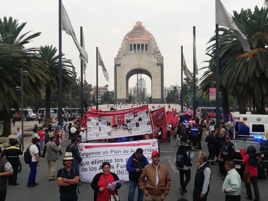 Sindicato Independiente de Trabajadores de la UAM sale a marchar por cuarta ocasión (DIEGO SIMÓN. EL UNIVERSAL)