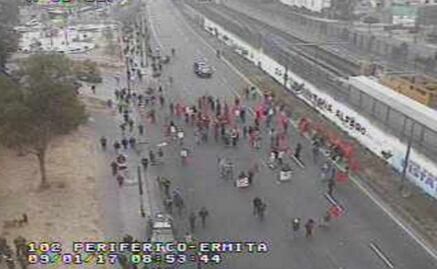 Protesta complica circulación en Calzada Ermita