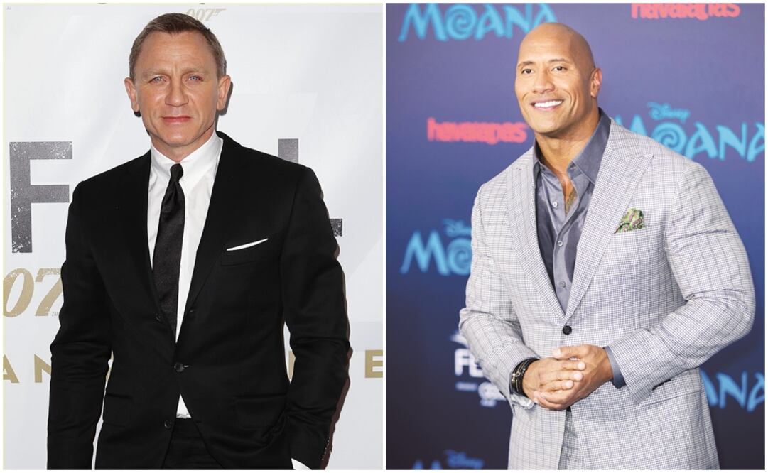 Daniel Craig (izq) y Dwayne Johnson (der). EFE/Claudio Onorati, archivo - Willy Sanjuan/Invision/AP, archivo