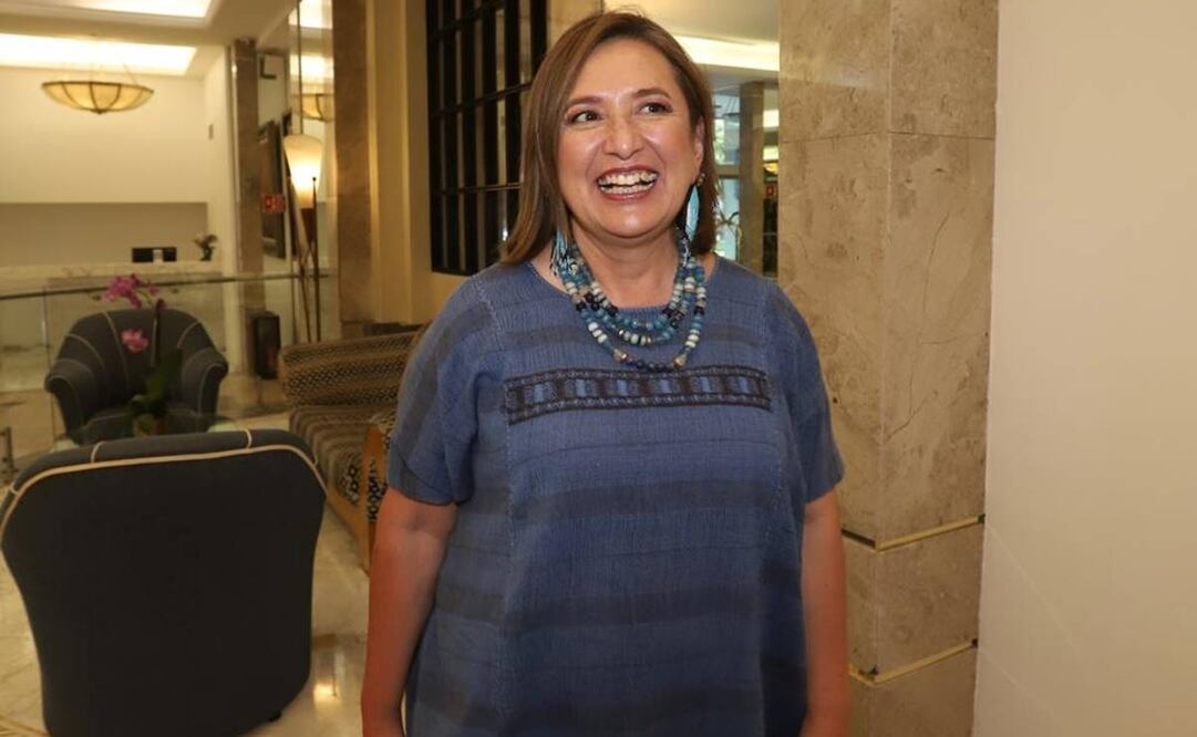 Xóchitl Gálvez arribó al hotel donde se dará a conocer la lista de aspirantes que pasaron a la segunda etapa del proceso para elegir candidato presidencial / Foto: Berenice Fregoso. EL UNIVERSAL