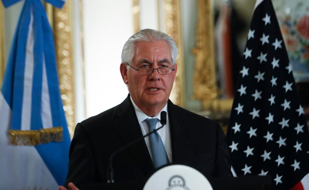 El secretario de Estado de Estados Unidos, Rex Tillerson, participa en una rueda de prensa en Buenos Aires (Argentina) (Foto: AP)