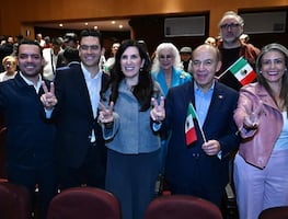 Coinciden Calderón y Jorge Romero; expresidente asiste a informe de Margarita Zavala