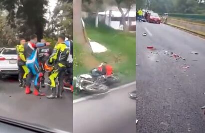 Motociclistas accidentados: reportan 2 heridos graves en autopista México-Cuernavaca