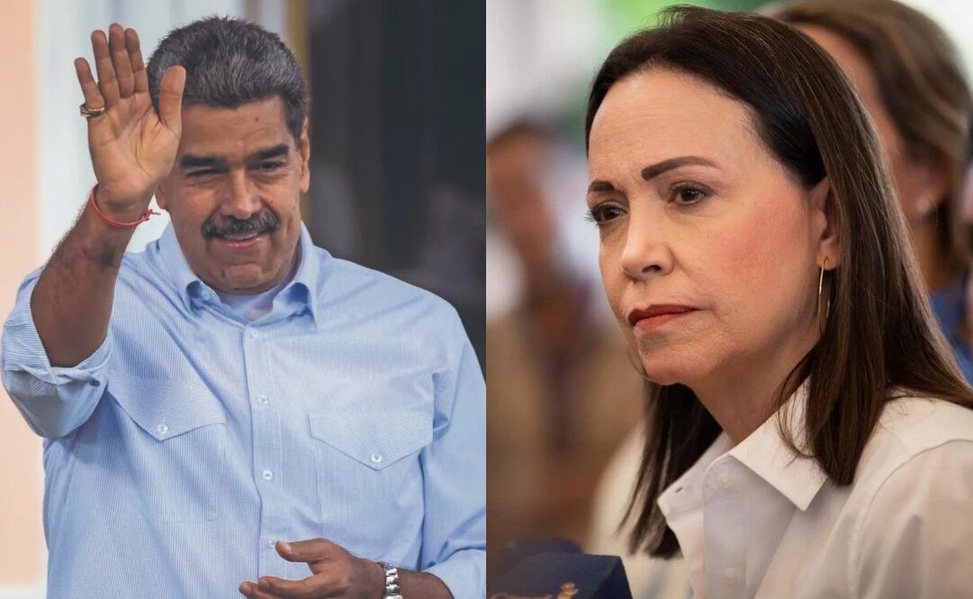 Nicolás Maduro y María Corina Machado. (24/08/25) Fotos: Archivo/EL UNIVERSAL