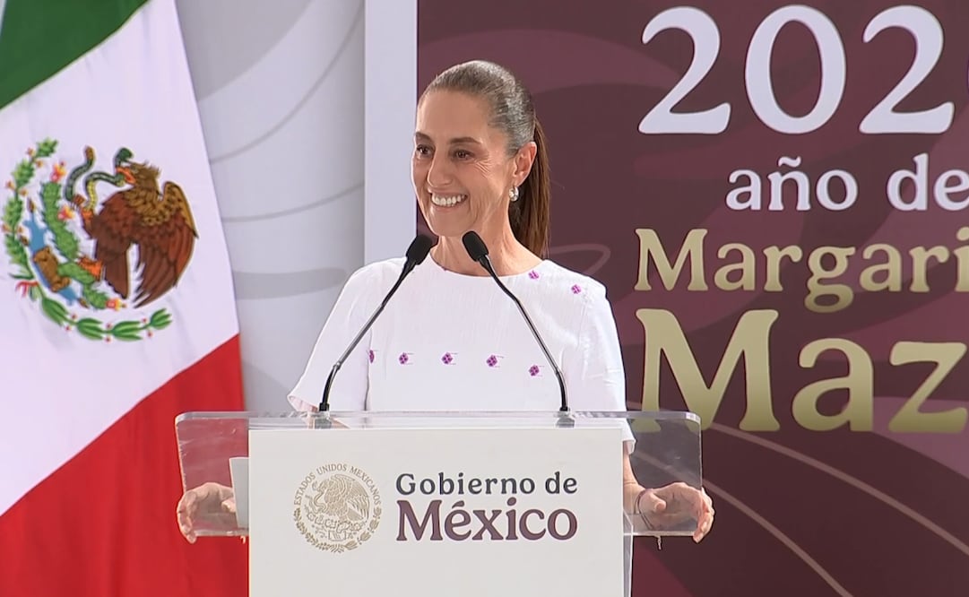 La presidenta de México, Claudia Sheinbaum, en su gira de Honestidad y Resultados en Monterrey, Nuevo León, el 06 de septiembre de 2026. Foto: Captura de pantalla X @GobiernoMX