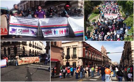 CNTE prepara mitin frente a Catedral de Morelia