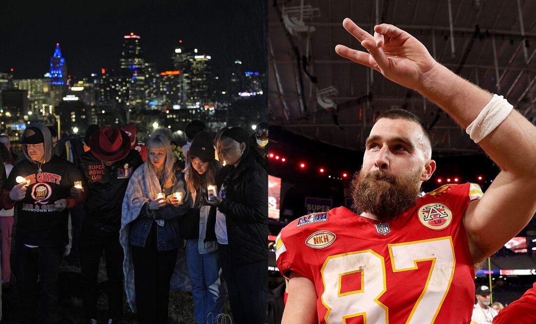 Travis Kelce en apoyo a las víctimas del tiroteo en Kansas City - Foto: Especial