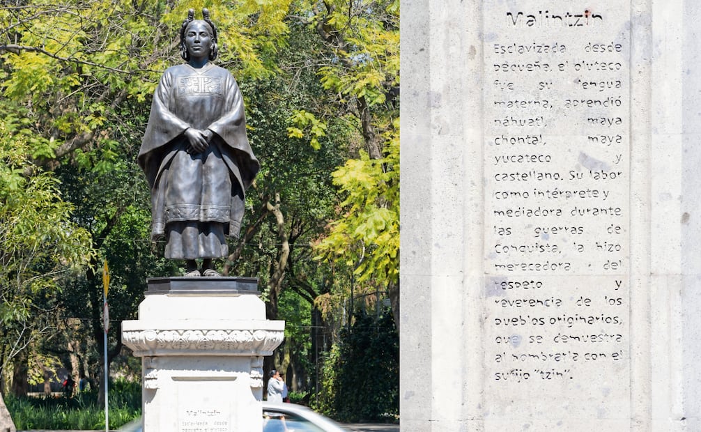La famosa Malintzin también cuenta con su escultura en el Paseo de las Ancestras. Fotos: Santiago Cadena / EL UNIVERSAL
