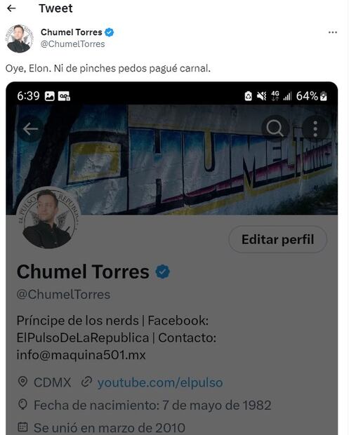 Foto: Captura de pantalla tomada de Twitter