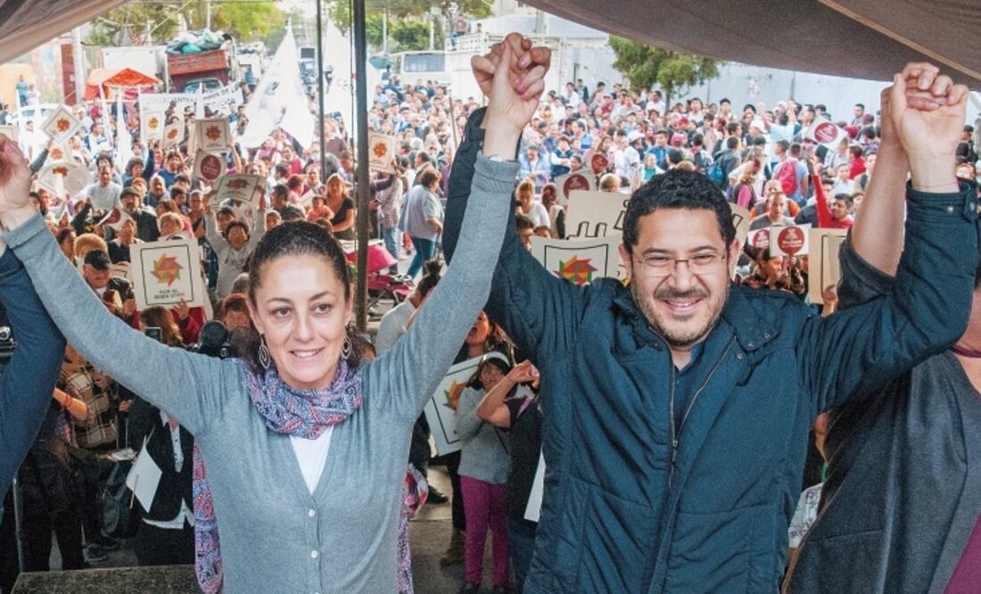 Claudia Sheinbaum y Martí Batres en 2018. Foto: DIEGO SIMÓN