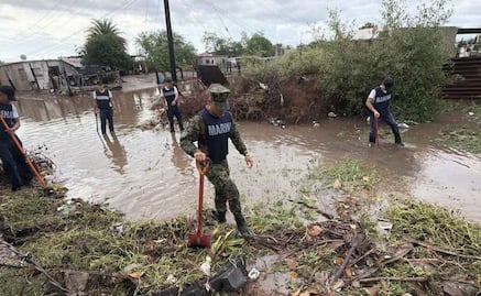 Activan Fase de Auxilio del Plan Marina para damnificados por lluvias en Empalme, Sonora; piden a la población ubicar refugios temporales
