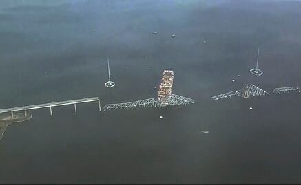 Difunden audio tras choque de barco carguero contra puente de Baltimore; "hay gente sumergida en el agua"