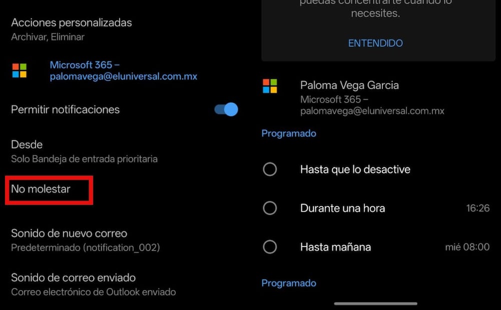 ¿Cómo poner tu correo en modo "no molestar" en vacaciones? Imagen: captura de pantalla