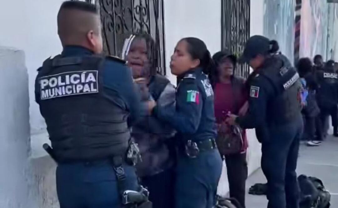 Detienen a familia hondureña por agresión a policías en Pachuca.
Foto: Especial.