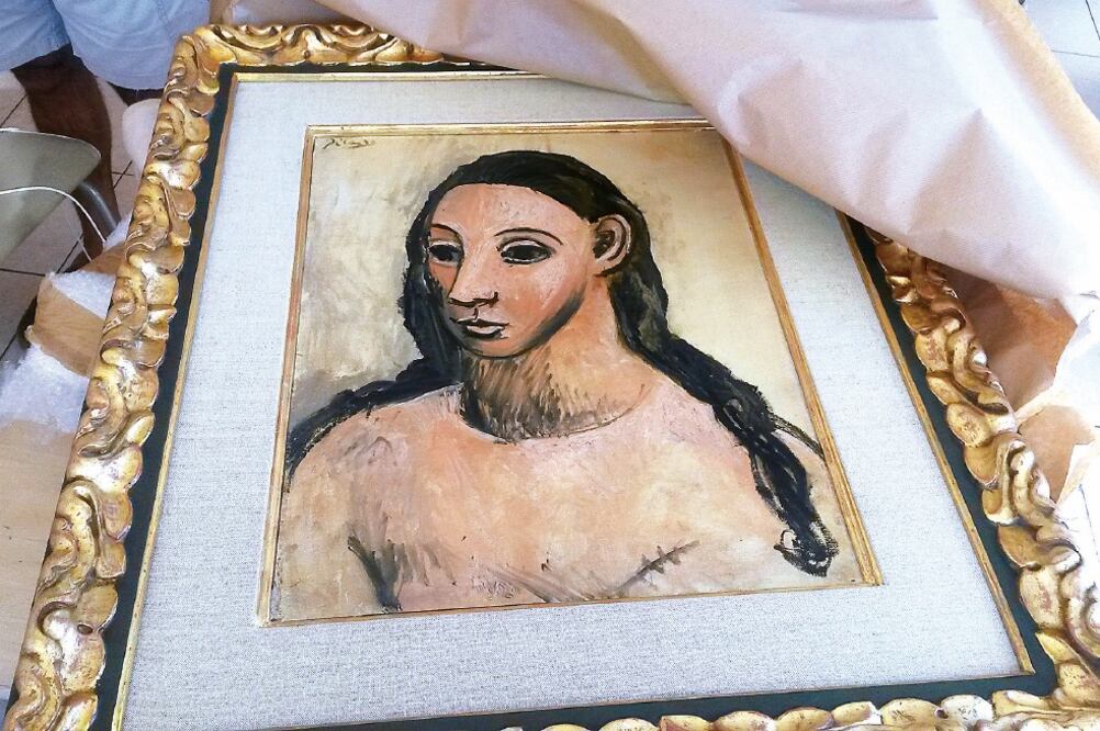 Cabeza de mujer joven está valuada en 28 millones 985 mil dólares (CORTESÍA ADUANA FRANCESA)