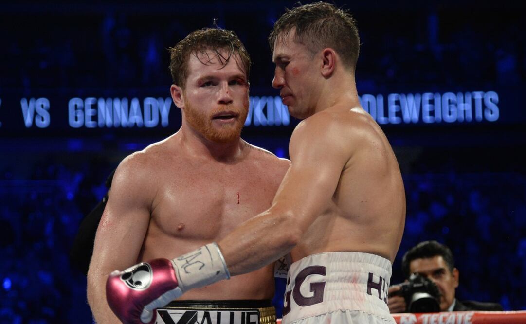 Canelo Álvarez y Golovkin en su segunda pelea - FOTO: Especial