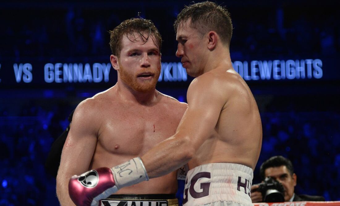 Canelo Álvarez y Golovkin en su segunda pelea - FOTO: Especial