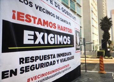 Con mantas, vecinos exigen combatir inseguridad en Santa Fe