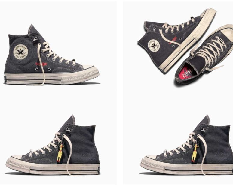 El Chuck 70 de Stranger Things cuenta con un acabado envejecido y detalles ocultos inspirados en el Upside Down. Foto: Converse